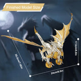 Realistic 3D Metal Dragon Puzzle