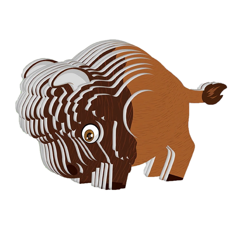 3D Bison Puzzle For Kids