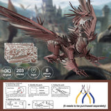 3D Metal Brown Dragon Puzzle