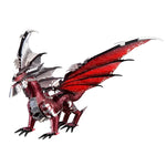 3D Metal Dark Red Dragon Puzzle