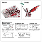 3D Metal Dark Red Dragon Puzzle