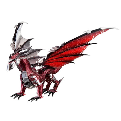 3D Metal Dark Red Dragon Puzzle