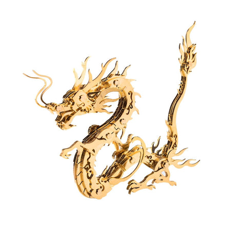 3D Metal Gold Dragon Puzzle