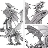 3D Metal Grey Dragon Puzzle