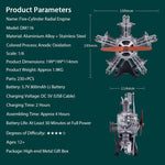 3D Metal Radial Engine Puzzle