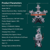 3D Metal Radial Engine Puzzle