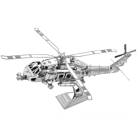 3D Metal Search And Rescue Helicopter Puzzle