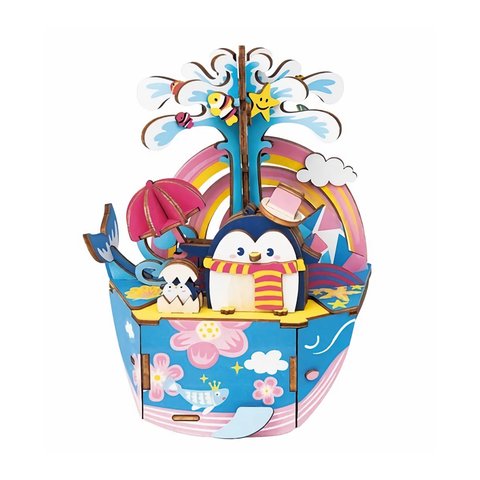 Penguin Music Box 3D Puzzle