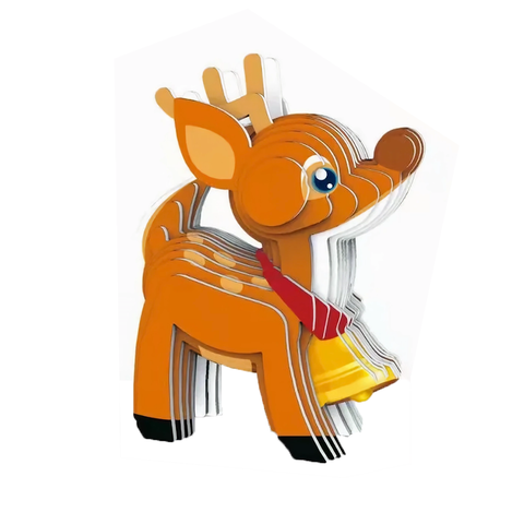 3D Reindeer Puzzle For Kids