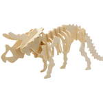 3D Wooden Triceratops Puzzle