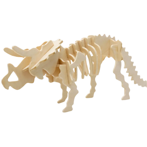 3D Wooden Triceratops Puzzle