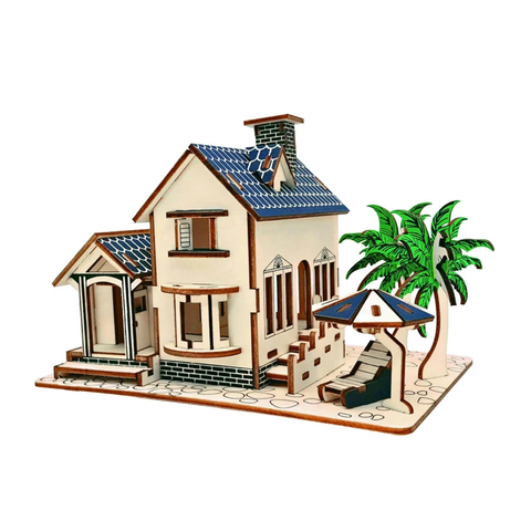 3D Wooden Tropical House Puzzle