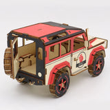 3D Wooden Land Rover Puzzle