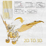 Realistic 3D Metal Dragon Puzzle